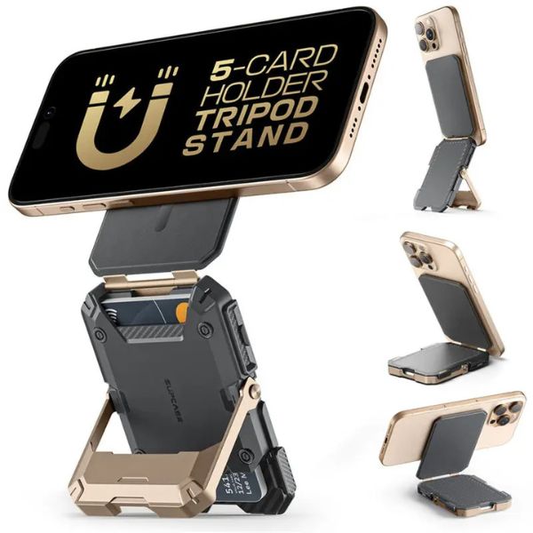SUPCASE MagSafe: Cartera Magnética con Trípode para iPhone | Seguridad y Versatilidad 5 en 1