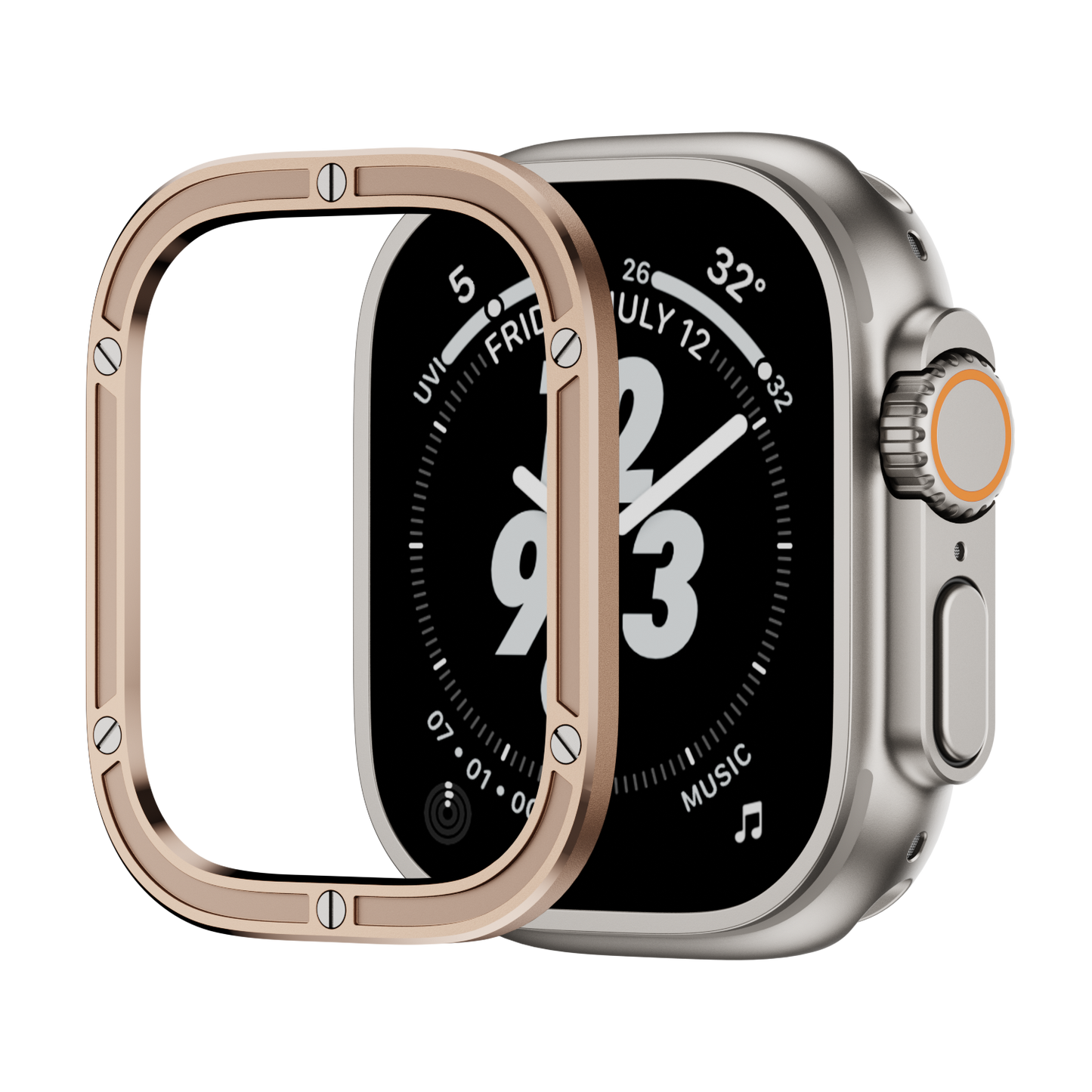 Immortal Steel Nail Protection Circle: Lujo y Protección para Apple Watch Ultra