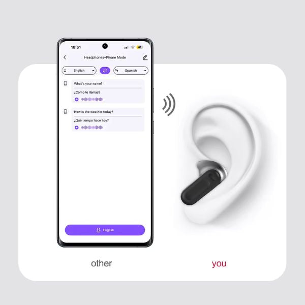 HTC NE20 – Auriculares con Traducción en Tiempo Real y Sonido Estéreo HD