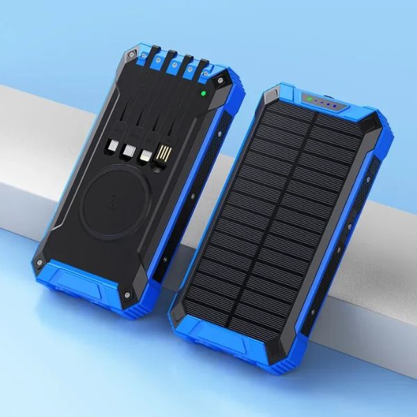 Power Sunbank: Cargador Solar 4 en 1 Inalámbrico de 50000mAh