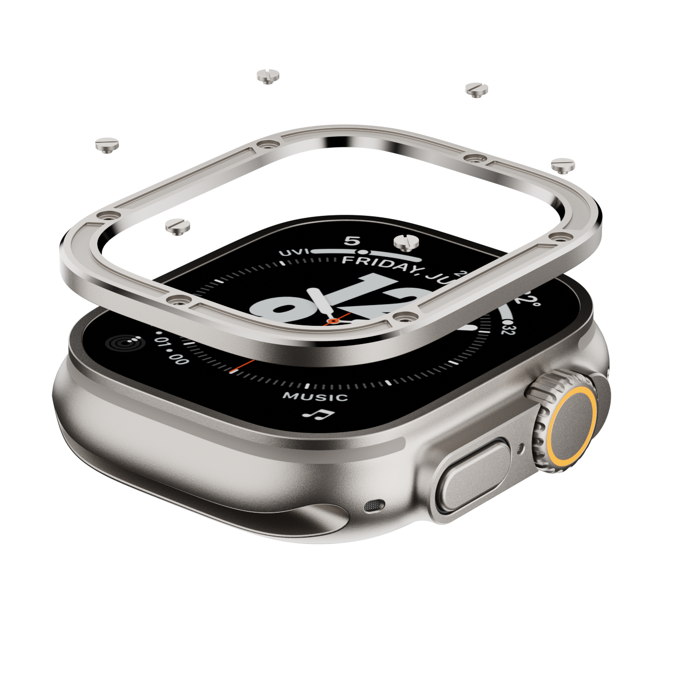 Immortal Steel Nail Protection Circle: Lujo y Protección para Apple Watch Ultra