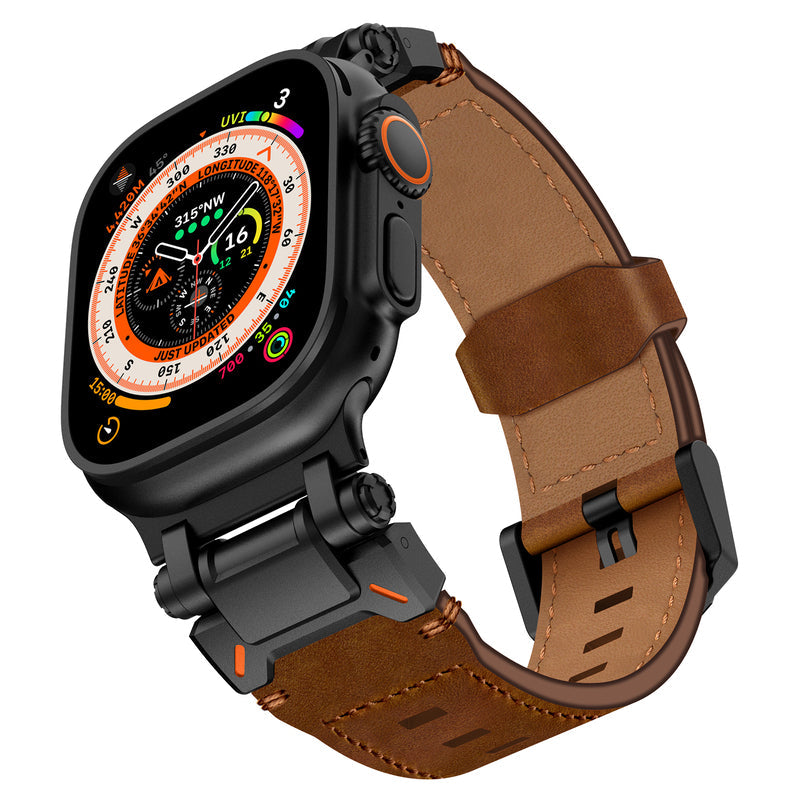 Explorer Crazy Horse Leather Band: Aventura y Elegancia en Tu Apple Watch