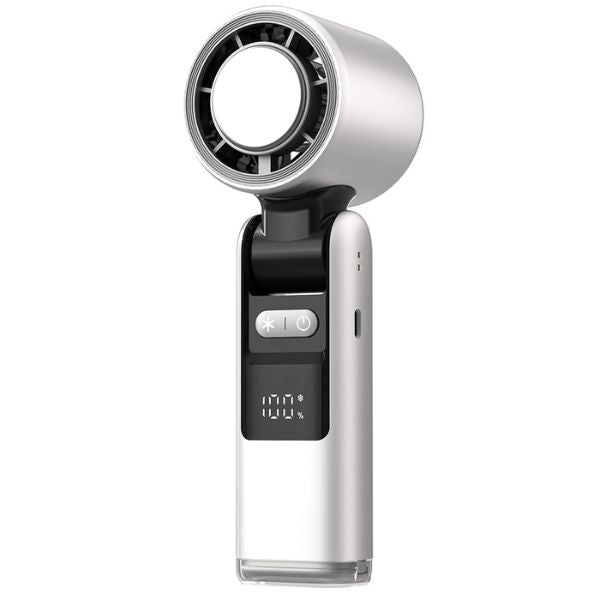 Ventilador Portátil Turbo Bladeless con Sensación de Hielo | Frío Extremo y Soporte 3-en-1