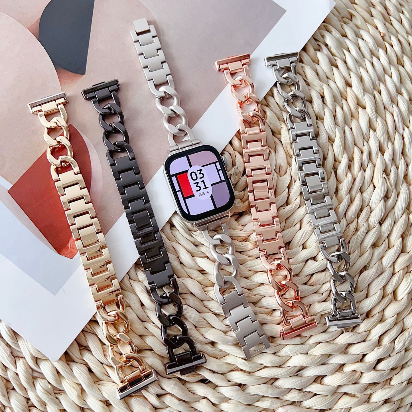 Luxury Bracelet para Apple Watch: Elegancia Inoxidable y Diseño Exclusivo