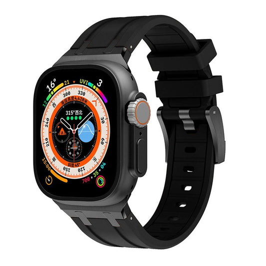 NEW AP Thick Silicone Band: Confort y Durabilidad con Adaptador de Titanio para Apple Watch