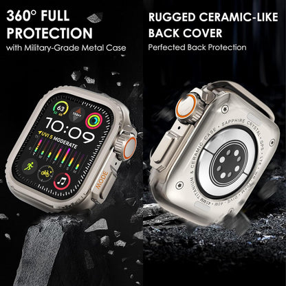 Caja de Aleación de Titanio Rugged para Apple Watch: Protección Extrema y Estilo Aventurero