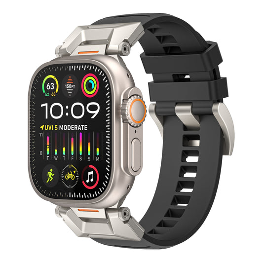 New Explorer Fluororubber & Leather Strap: Audacia y Estilo para Apple Watch
