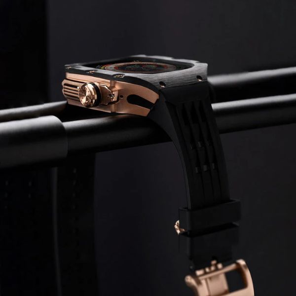 RM Vanguard Series: Carcasa de Acero Inoxidable y Correa Fluororubber para Apple Watch Ultra