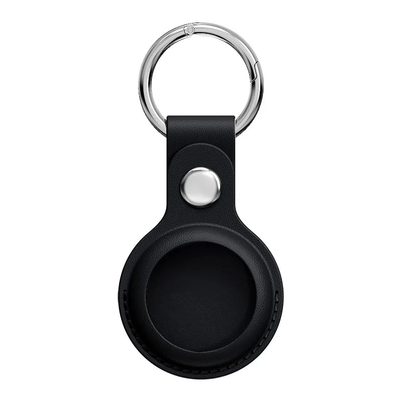Funda Protectora AirTag de Cuero PU con Llavero: Seguridad y Estilo para Tu Rastreador