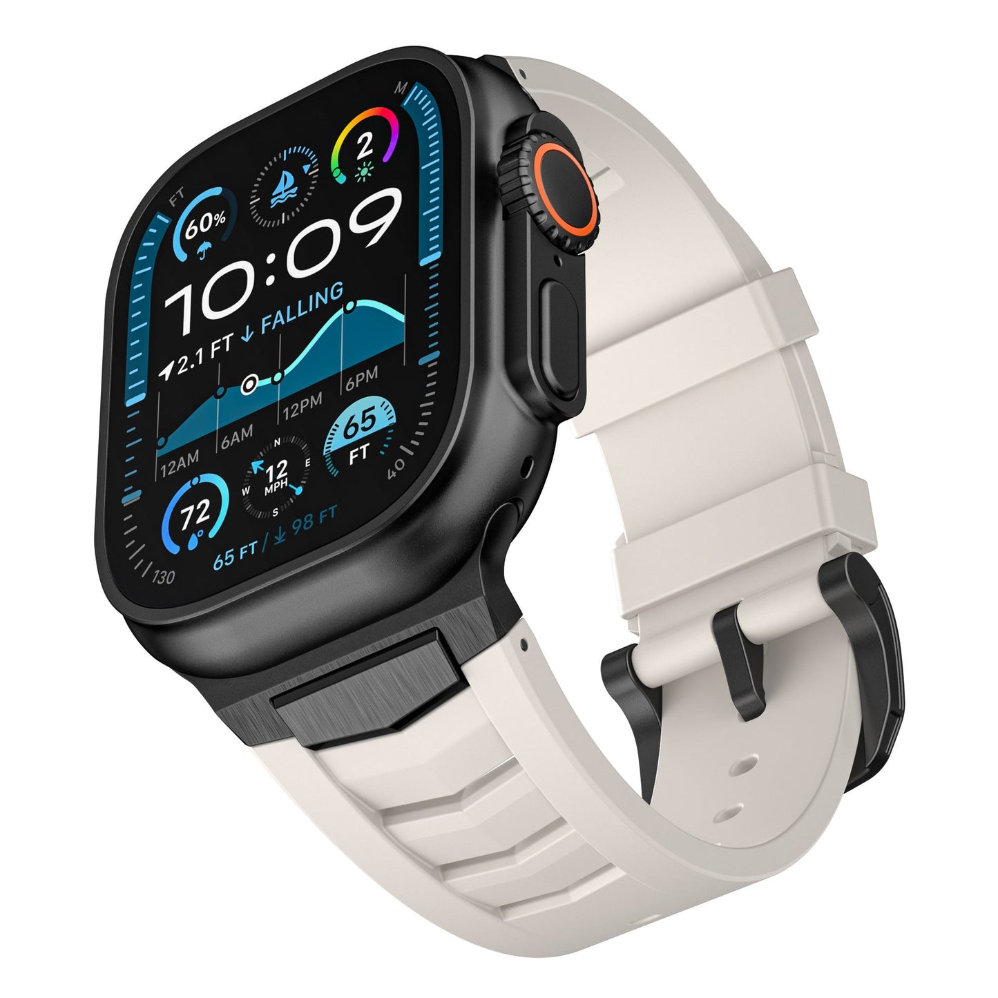 Mecha Fluororubber Band: Confort y Estilo Robusto para Apple Watch