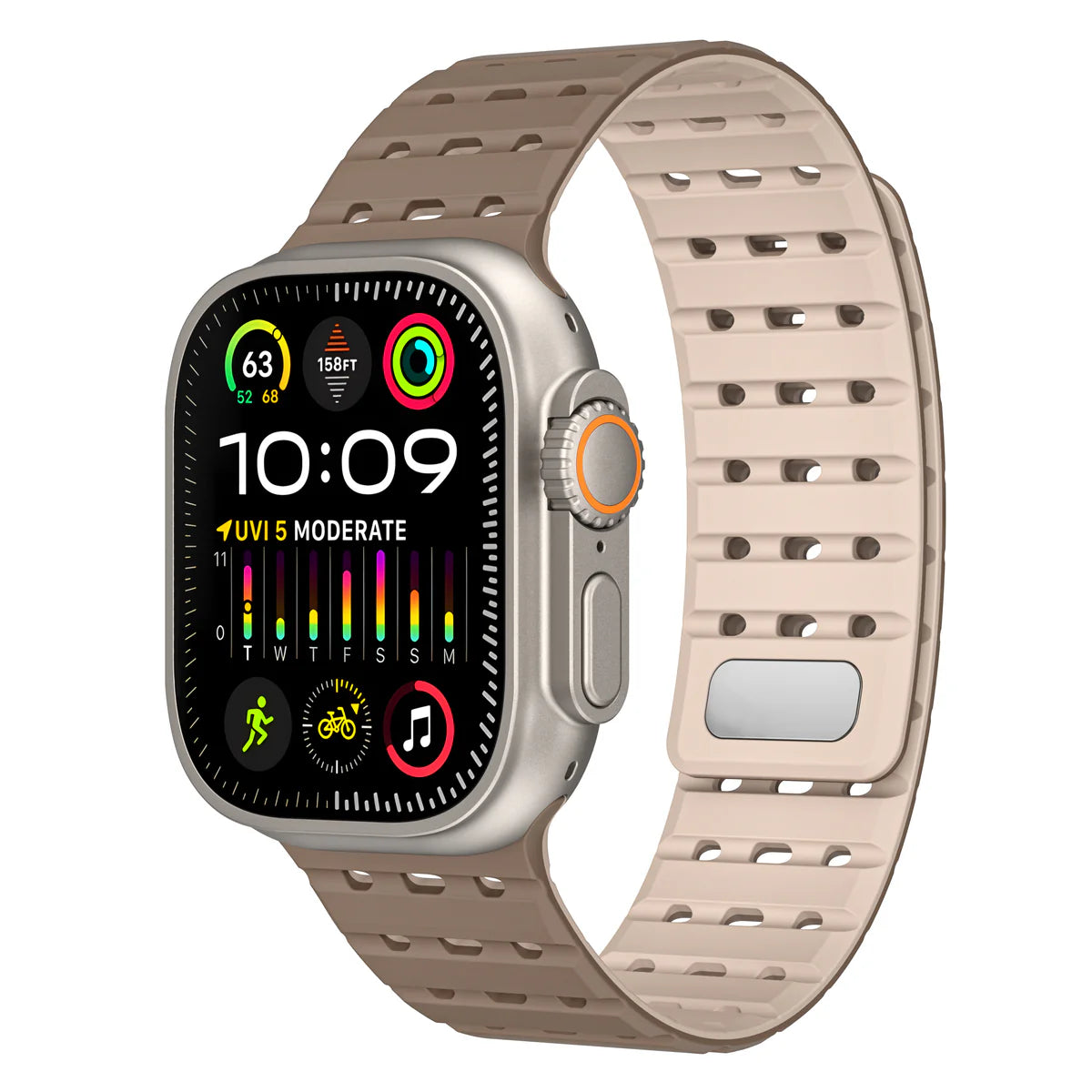 AW Silicone Band Pro: Pulsera Dual Magnética y de Hebilla para Apple Watch | Confort y Seguridad Extrema