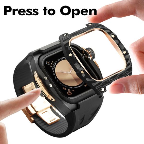 RM7013 Carbon Fiber Retrofit Kit: Estilo Vanguardista para Apple Watch S10