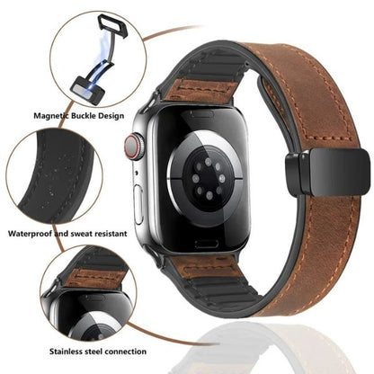 Correa Magnética Urban Fit para Apple Watch: Cuero Genuino y Silicona – Estilo y Versatilidad