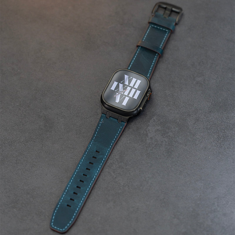 AP Leather Band: Lujo y Resistencia en Cuero Italiano para Apple Watch