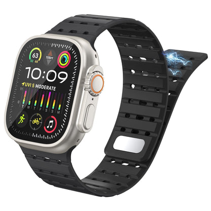 AW Silicone Band Pro: Pulsera Dual Magnética y de Hebilla para Apple Watch | Confort y Seguridad Extrema