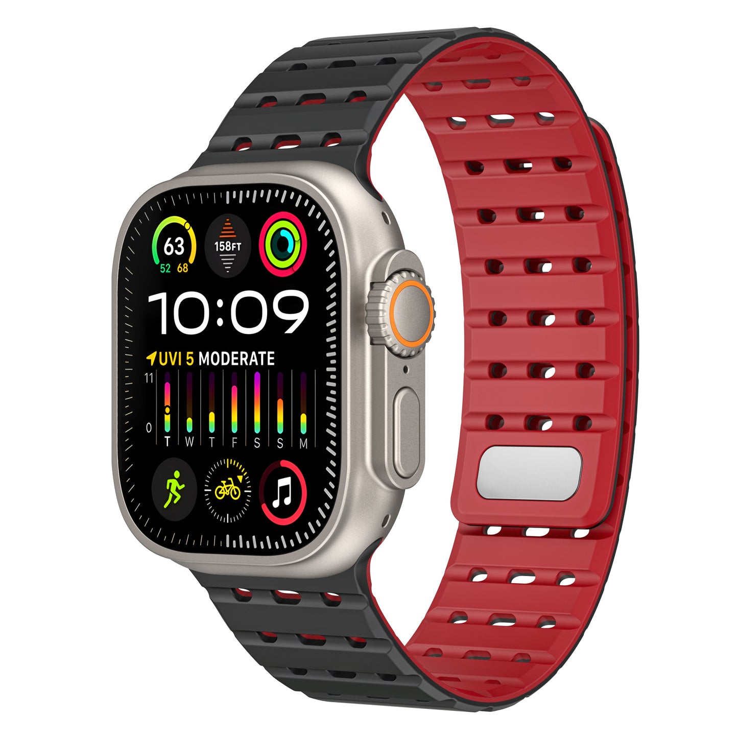 AW Silicone Band Pro: Pulsera Dual Magnética y de Hebilla para Apple Watch | Confort y Seguridad Extrema