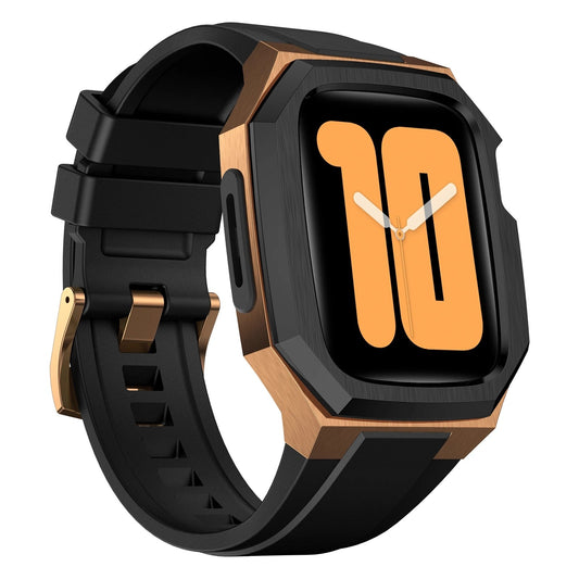 Carcasa de Acero Inoxidable y Correa de Goma para Apple Watch: Durabilidad y Estilo