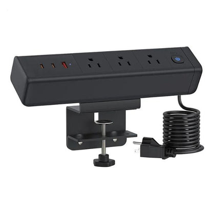 PowerClamp™ USB-C PD 65W: Toma de Corriente Múltiple para Escritorio