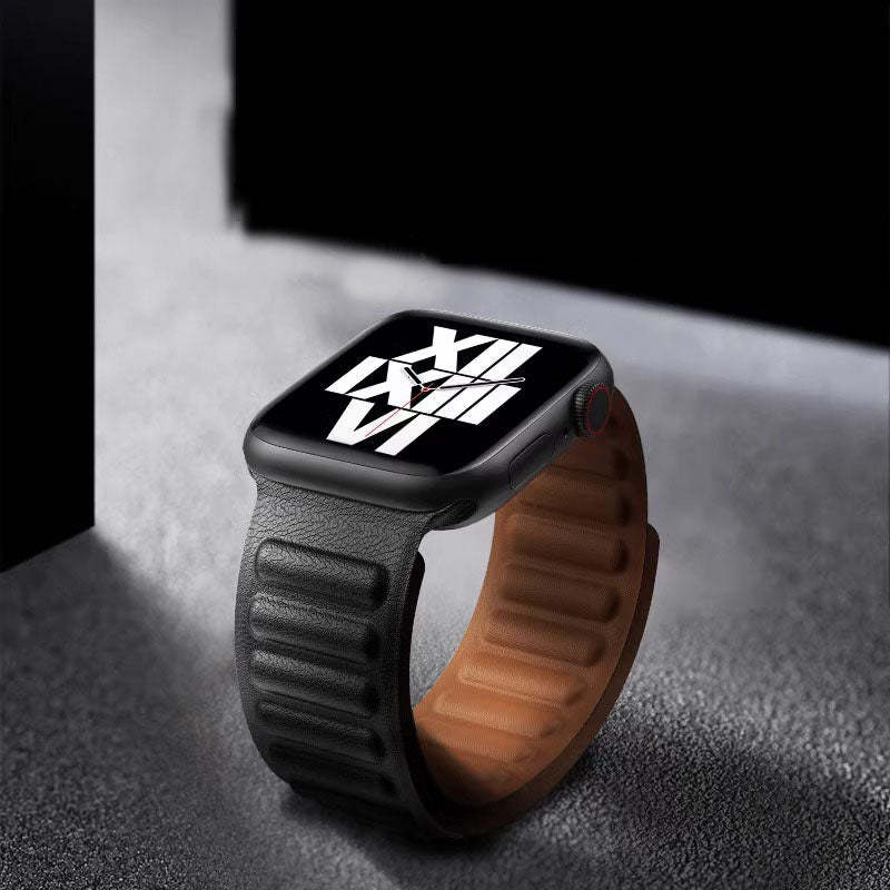 Correa Magnetic Leather Link Band para Apple Watch: Estilo Versátil y Cierre Magnético