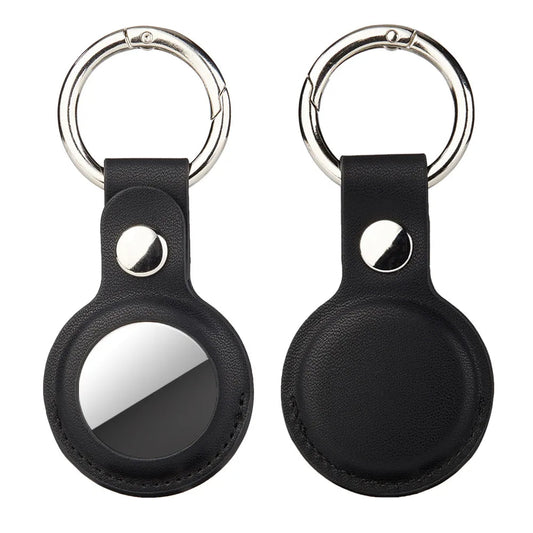 Funda Protectora AirTag de Cuero PU con Llavero: Seguridad y Estilo para Tu Rastreador